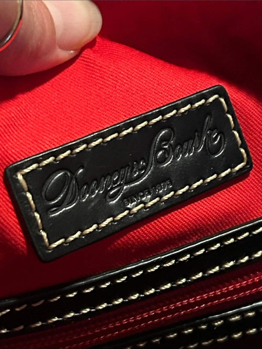 Dooney & Bourke Black Pebble Leather Shoulder Bag